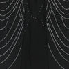 New Luxury Sparkly Crystal Rhinestone Pearl Celebrities Gown Brown Dress Woman Strap Evening Party Birthday Prom Wedding Vestido