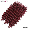 Deep Wavy Twist Synthetic Crochet Hair Afro Curly Hair African Crochet Braids Ombre Blonde Braiding Hair Extensions For Women