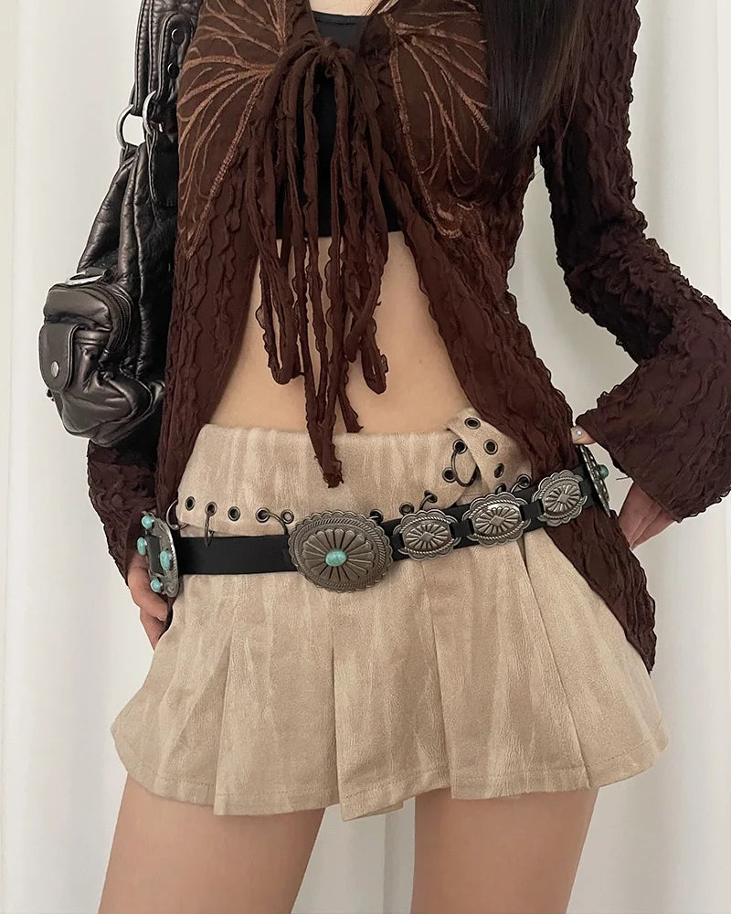 Rock Retro Heavy metal band cowboy cowgirl Ladie's Belts Waist Decorative Girdle Hit hot Pung Pu Leather For Jeans Accessories