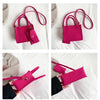 New Zipper Messenger Bag Solid Color Felt Women Shoulder Bag Luxury Designer Handbag Casual Crossbody Bags for Women