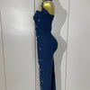 2025 Luxury Shining Diamonds Pearls Sleeveless Bodycon Bandage Long Dress Women Celebrate Evening Party Elegant Birthday Gowns