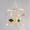 Crib Mobile Bed Bell Wooden Baby Rattles Soft Felt Cartoon Animal Bed Bell Newborn Music Box Hanging Toy Crib Bracket Baby Gifts