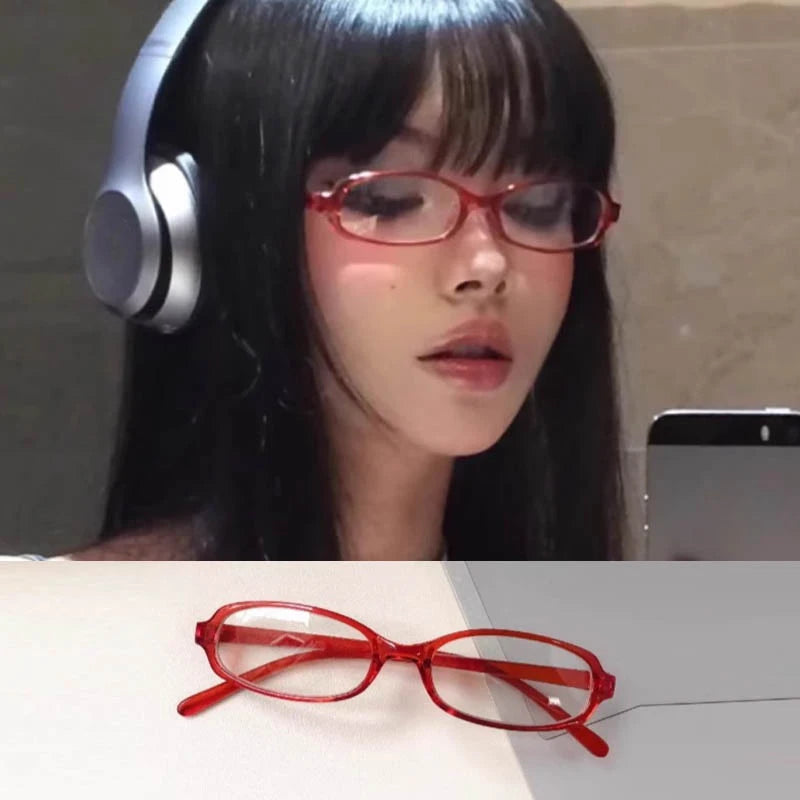 New Y2K Style Retro Blue Green Square Small Frame Glasses Frame Women's Anti Blue Light Glasses 2024 Fashion Eyeglasses Frame