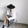 Hepburn Style Women Flatcap New French Elegant Flat-top Cap Dame Hat Retro Wide Brim Felt Hat Women