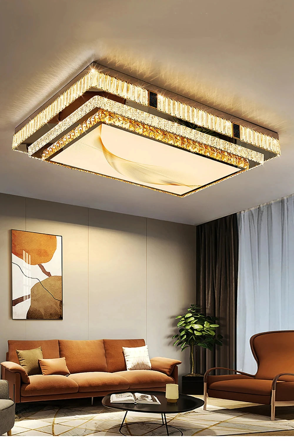 Luxury Ceiling Chandelier Gold Modern Led Lights Home Decor K9 Crystal Lustre for Living Room Bedroom Bathroom Home Appliance