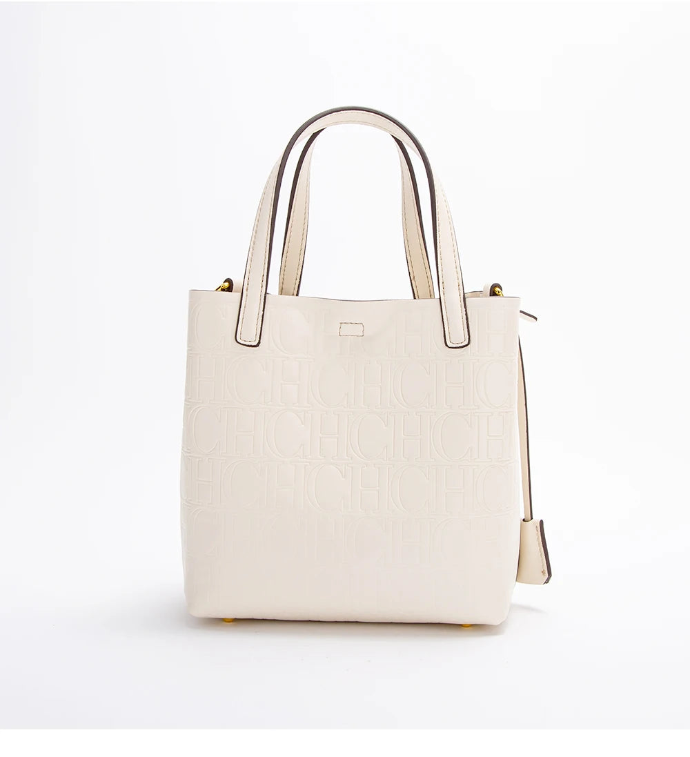 Seasonal New Solid Color Minimalist Women's Handbag Metal Buckle Accessories Exquisite and Versatile