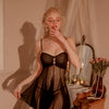 Sexy Elegant Lingerie Nightgowns Perspective Women Elegant Nightwear Lace Trim Sleepwear Woman Sleeveless Suspender Nightdress