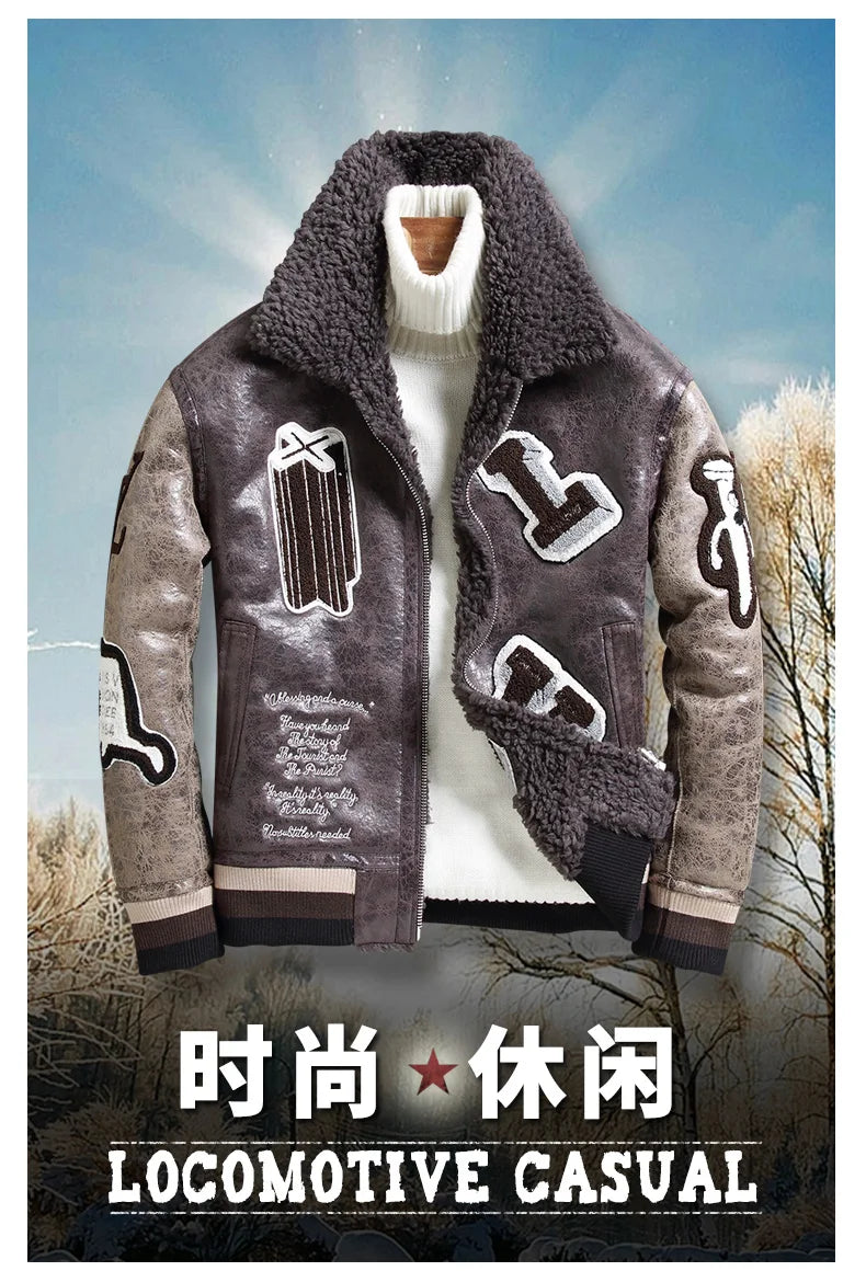 Sheep Fleece Coat for Men 2024 Fur Clothing Male Particle Wool Thick Lamb Fur Jacket Men's Winter Coats and Jackets Casaco FCY