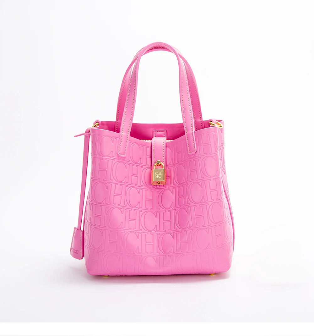 Seasonal New Solid Color Minimalist Women's Handbag Metal Buckle Accessories Exquisite and Versatile