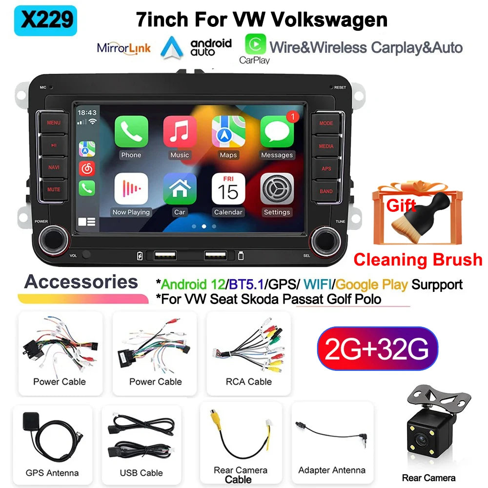 Android 13 Car Radio For VW Volkswagen Golf 5 6 Touran Passat B6 Jetta MK5 MK6 Autoradio Multimedia Player Smart car systems