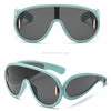 New Fashion Personality Hip Hop Cool Cyberpunk Sunglasses with Large Frame UV400 Anti UV Eyeglasses Oculos De Sol Feminino