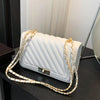 Fashionable Mini Quilted Embossed Chain Shoulder Bag Simple And Versatile Diagonal Crossbody Bag For Women Square Handbag