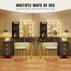 Makeup Vanity with Lights-Vanity Desk with 10 Light Bulbs&3 Color Lighting Modes-Dresser-Makeup Table with Mirror and Chair