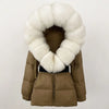 OFTBUY 2025 Winter Clothing Puffer Jacket Women Real Fox Fur Hooded Thick Warm 90% White Duck Down Coat Female Parkas Waterproof