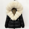 OFTBUY 2025 Winter Clothing Puffer Jacket Women Real Fox Fur Hooded Thick Warm 90% White Duck Down Coat Female Parkas Waterproof
