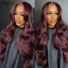 13X6 Ginger Blonde Lace Front Human Hair Wigs Red Burgundy 13x4 Body Wave Transparent HD Lace Frontal Wig Brown Lace Front Wig
