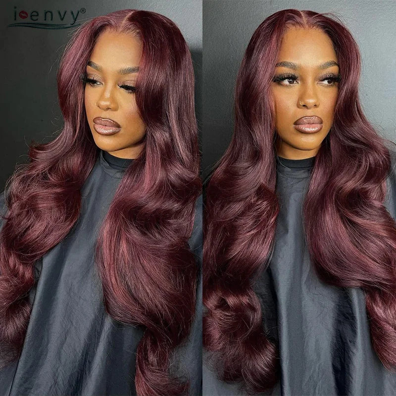 13X6 Ginger Blonde Lace Front Human Hair Wigs Red Burgundy 13x4 Body Wave Transparent HD Lace Frontal Wig Brown Lace Front Wig