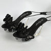 11CM Sexy Strappy Pole Dance Shoes Summer Women Embroider Butterfly High Heels Nightclub Transparent Wedges Heeled Sandals Black