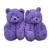 Cute Teddy Bear Plush Winter Slippers Wrapped in Heels Fun Indoor Floor Shoes Women's Gift Warm and Soft Cartoon Plush Animal Sl