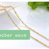 14k Orginal Gold Color Necklace Chain for Women Box Chain Snake Bone/starry/Cross Chain 18 Inches Necklace Fine Jewelry Gifts