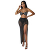 High Waist 2 Piece Bikini Set With Cover Up 2022 Swimsuit Women Print Sleeveless Bathing Suit Beachwear Swimming Biquini New