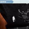 Fashion Trendy Slim Denim Jeans Men Distressed Ripped Holes Patches Spring Autumn Casual Design Korean Luxury Clothing Trousers