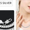 18K Gold/Silver Color 6mm Full Sideways Necklace 8/18/20/24 Inch Chain For Woman Men Fashion Wedding Engagement Jewelry