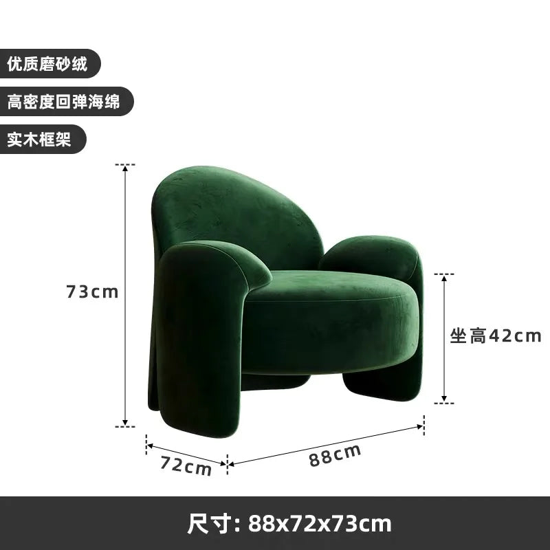 Italian Velvet Adults Chair Yellow Trending Accent Balcony Comfy Hotel Chair Makeup Single Design Penteadeira Home Furniture