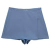 Willshela Women Fashion Solid Asymmetrical Side Zipper Skirts Shorts Vintage High Waist Female Chic Lady Shorts