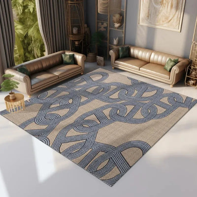 Advanced Interlocking Chain Decorate Living Room Carpet Cloakroom Bedroom Bedside Soft Mat Coffee Table Plush Rug Ковер Tapis 러그