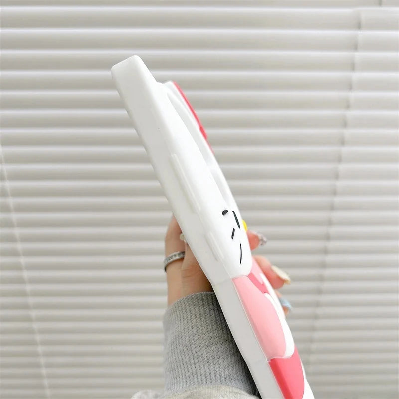 For Samsung Galaxy S24 S23 S22 S21 Plus Ultra S20 FE Silicone Bow Pink Hello Kitty Soft Cover Case