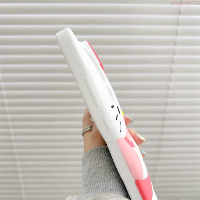 For Samsung Galaxy S24 S23 S22 S21 Ultra S20 FE Plus Hello Kitty Cat Phone Case So Cute 3D Cartoon Soft Silicone Cover Fundas