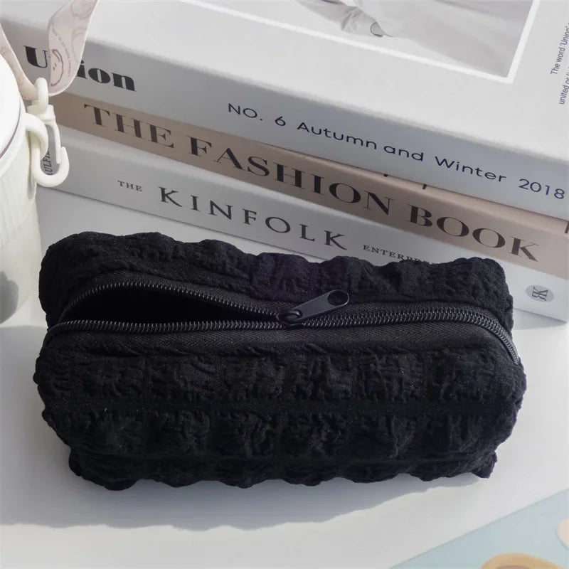 Cute Puffs Pencil Case Bag For Girls Boys Kawaii Stationery Bag Pen Pouch Box Large Capacity Student Back To School Supplies