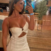 YuooMuoo Chic Fashion Sexy Package Hips Split Knitted Summer Dress 2025 Women Slim Elastic Bodycon Party Dress Streetwear Outfit