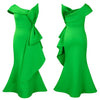 Elegant Dresses for Women One Shoulder Sleeveless Ruffles Mermaid Floor Length Luxury Birthday Party Dinner Vestidos Mujer Dress