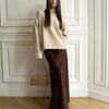 Wolfeel Casual Satin Women'S Skirt Spring Summer Fashion Loose High Waist Maxi Skirts Elegant Simple Slik Fishtail Skirt