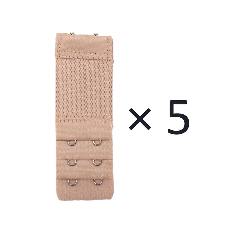 5Pcs/set 2 Hook Bra Extender for Women's Elastic Bra Extension Strap Hook Clip Expander Adjustable Buckle Intimates Accessories
