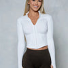 Women BUM New Sculpting Jacket Running Elasticity Yoga Jacket Slim Top Coat Women's Sports Jacket Gym Long Sleeves Women Zipper