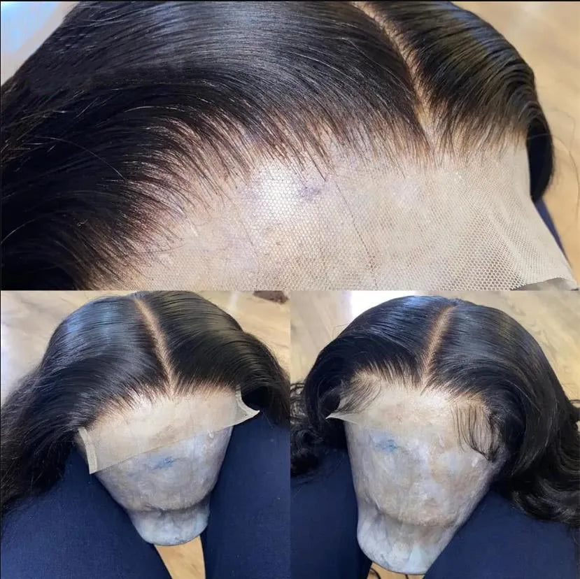 Peruvian Hair 4x4 Lace Closure Pre plucked  Straight Hair 13x4 HD Transparent Lace Frontal 100% Human Hair Natural Hair Line