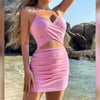 Women Sexy Cutout Bodycon Dress Euro Style Cross Back Straps Hollow Out Nightclub Party Evening Outfit Slim Fit Stretchy Dress