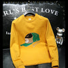 Round Collar Men's Pullover New Male Hoodies Personalized Hat Hot Diamond Print Fashionable Top Youth Bottoming Shirt Clothing