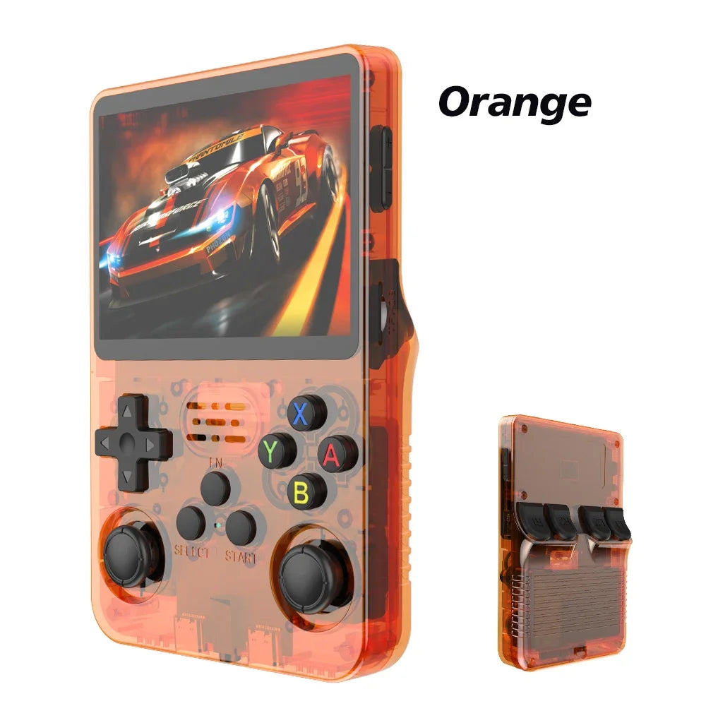 Green R36S Retro Handheld Video Game Console Linux System 3.5Inch IPS Screen R35s Pro Portable Pocket Video Player 64G 128G 256G