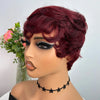 Short Human Hair Wigs Pixie Cut Straight perruque bresillienne for Black Women Machine Made Wigs With Bangs Cheap Glueless Wig