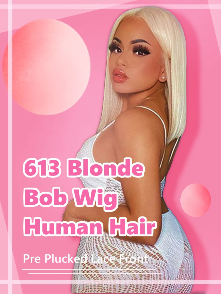 Reddish Brown Bob Wig Human Hair 13x4 Lace Front Wigs Human Hair Pre Plucked with Baby Hair Brazilian Virgin Human Hair