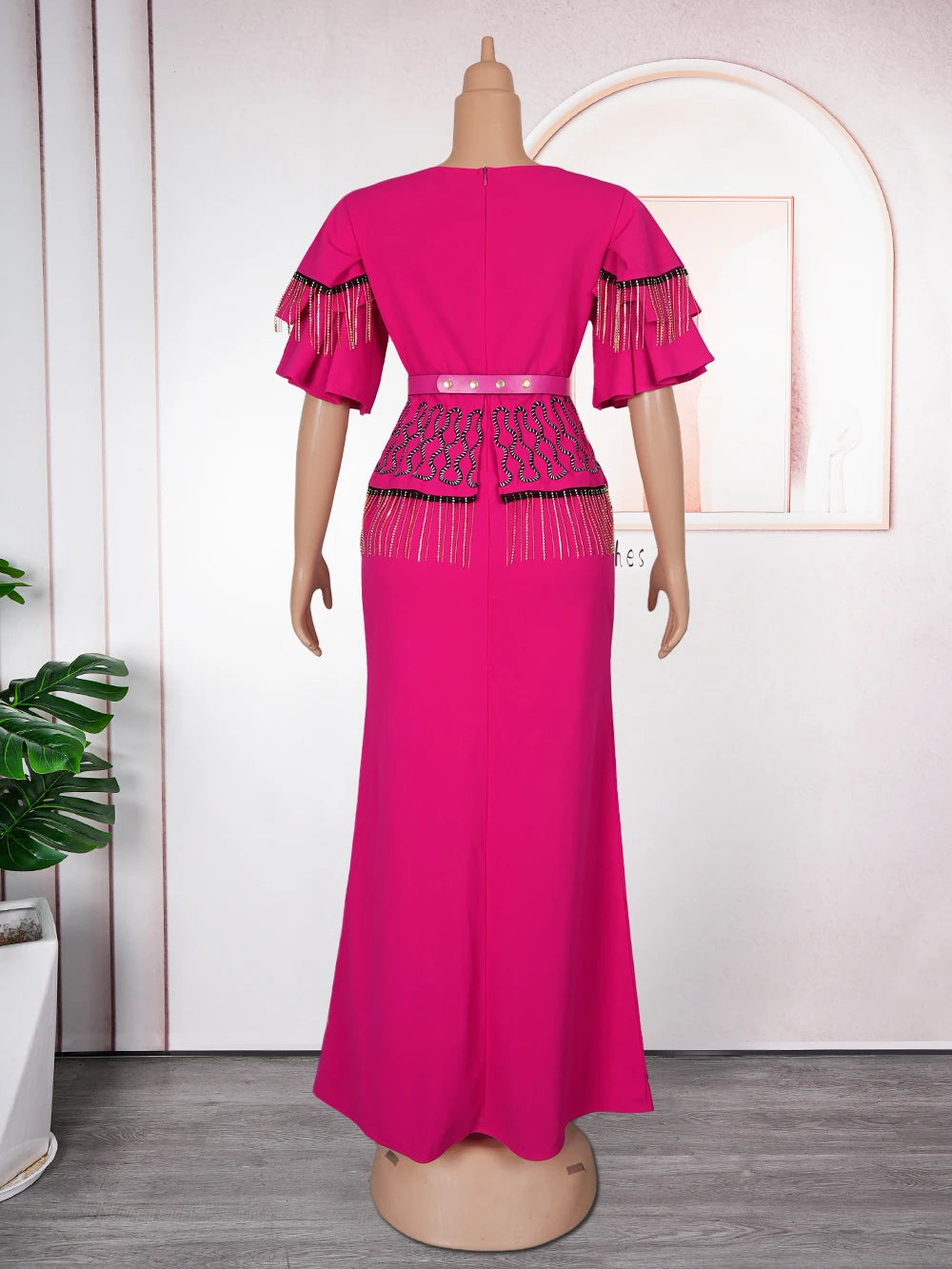 Plus Size African Party Dresses for Women 2024 New Fashion Dashiki Ankara Wedding Evening Gown Elegant Turkey Muslim Maxi Dress