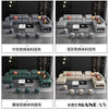 MINGDIBAO Fabric Sofa Set Furniture Living Room Sofa Set with USB and Stools / Big U Shape Cloth Couch Sofas for Home Furniture