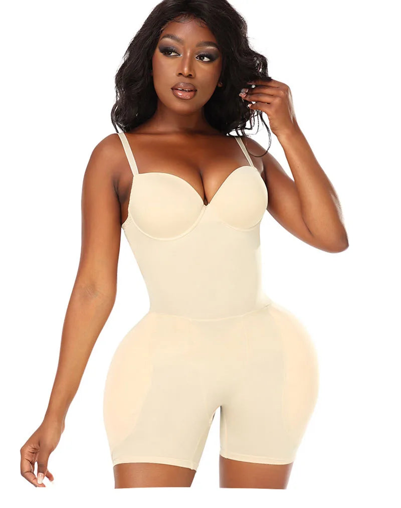 AfruliA Bodysuit Shapewear Padded Hip Enhancer Bra Cushion Butt Lifter Sexy Back Body Shaper Jumpsuits Fajas Colombianas Girdles