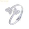 2025 New Iced Out Bling Opened Heart Flower Charm Bracelet AAA CZ Zircon Butterfly Bangle For Men Women Hip Hop Luxury Jewelry