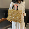 MOODS Handmade Woven Design Round Handle Handbags For Women Eco-friendly Craft Paper Hollow-out Luxury Designer Top-handle Bags
