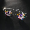 Colorful Crystal Heart Eyeglasses Frames No Lenses Face Accessories Fashion Design Rhinestone Sunglasses Glasses Party for Women